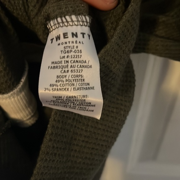 TWENTY MONTREAL Everest Thermal Button-front Romper In Heather Army sz M - Picture 5 of 6